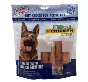 Смаколики GiGi "Палички загорнуті куркою з начинкою " / ласощі Filled Chicken Wrap 300 г Смаколики GiGi "Палички загорнуті куркою з начинкою " / ласощі Filled Chicken Wrap 300 г