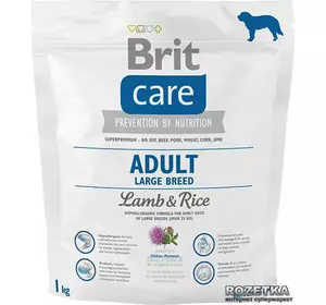 Сухий корм для дорослих собак великих порід Brit Care Adult Large Breed Lamb & Rice 1 кг