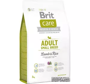Сухий корм для дорослих собак дрібних порід Бріт Brit Care Adult Small Breed Lamb & Rice 3 кг