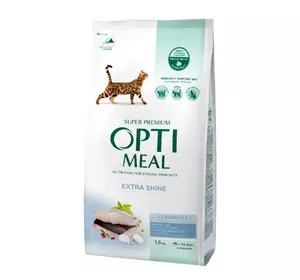 Сухий корм для дорослих котів Оптиміл Optimeal з високим вмістом тріски, 1.5 кг Сухий корм для дорослих котів Оптиміл Optimeal з високим вмістом тріски, 1.5 кг