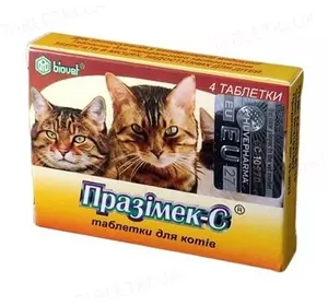 Празімек-С для кішок на 4 кг (№4 таблетки), Bioveta