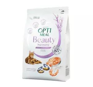 Сухий корм для дорослих котів Оптиміл Optimeal із заспокоюючим ефектом з морепродуктами, 1.5 кг Сухий корм для дорослих котів Оптиміл Optimeal із заспокоюючим ефектом з морепродуктами, 1.5 кг