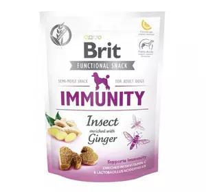 Ласощі для зміцнення імунітету у собак Brit Care Immunity з комахами та імбиром 150 г Ласощі для зміцнення імунітету у собак Brit Care Immunity з комахами та імбиром 150 г