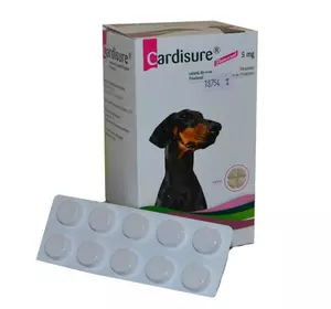 Cardisure (Кардішур) аналог Ветмедін 5 мг, 10 таблеток 1 блістер