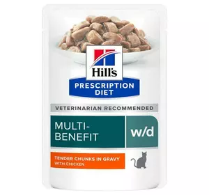 Пауч Hills Prescription Diet w/d (курка) вологий корм для кішок при цукровому діабеті та для контролю ваги (85 г) Пауч Hills Prescription Diet w/d (курка) вологий корм для кішок при цукровому діабеті та для контролю ваги (85 г)