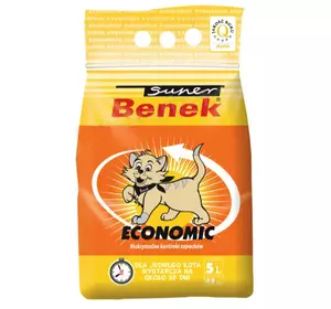 Наповнювач бентонітовий Супер Бенек Super Benek Economic Naturalny для котячих туалетів натуральний (без запаху), 5 л Наповнювач бентонітовий Супер Бенек Super Benek Economic Naturalny для котячих туалетів натуральний (без запаху), 5 л