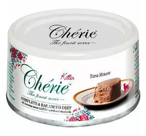 Вологий корм Cherie Kitten Complete and Balanced Chicken мус із тунцем для кошенят 80 г Вологий корм Cherie Kitten Complete and Balanced Chicken мус із тунцем для кошенят 80 г