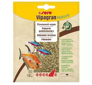 Основний корм Sera Vipagran Nature (Сера Віпагран) для риб усіх видів, що харчуються в середніх шарах води 12 г Основний корм Sera Vipagran Nature (Сера Віпагран) для риб усіх видів, що харчуються в середніх шарах води 12 г