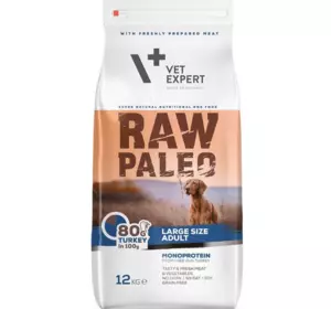 Сухий корм для собак Vet Expert Raw Paleo Adult Large Turkey з індичкою 12кг