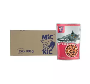 Мис Кіс вологий корм для кішок з телятиною в соусі 100 г (блок 24 шт) Мис Кіс вологий корм для кішок з телятиною в соусі 100 г (блок 24 шт)