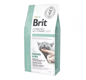Лікувальний корм Бріт Brit GF Veterinary Diet Cat Struvite для кішок при сечокам'яній хворобі, 2 кг Лікувальний корм Бріт Brit GF Veterinary Diet Cat Struvite для кішок при сечокам'яній хворобі, 2 кг