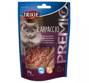 Ласощі для кішок Trixie TX-42707 PREMIO Carpaccio з качкою і рибою 20 г Ласощі для кішок Trixie TX-42707 PREMIO Carpaccio з качкою і рибою 20 г