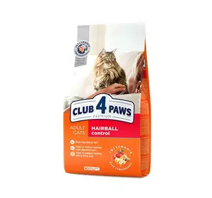 Повнораціонний сухий корм CLUB 4 PAWS (Клуб 4 Лапи) Преміум з ефектом виведення шерсті з травної системи, 14 кг Повнораціонний сухий корм CLUB 4 PAWS (Клуб 4 Лапи) Преміум з ефектом виведення шерсті з травної системи, 14 кг