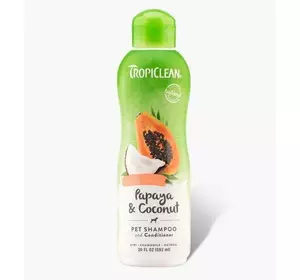 Зволожуючий шампунь-кондиціонер Тропіклін TropiClean Papaya Plus 2 in 1 «Папайя Та Кокос» 355 мл Зволожуючий шампунь-кондиціонер Тропіклін TropiClean Papaya Plus 2 in 1 «Папайя Та Кокос» 355 мл