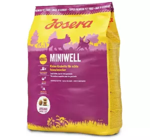 Сухий корм Josera Miniwell (Йозера Мінівель) для дорослих мініатюрних порід, 3 кг Сухий корм Josera Miniwell (Йозера Мінівель) для дорослих мініатюрних порід, 3 кг
