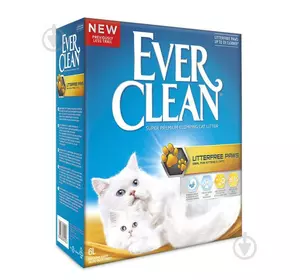 Ever Clean Наповнювач для котячого туалету Free Paws Чисті Лапки 6 л Ever Clean Наповнювач для котячого туалету Free Paws Чисті Лапки 6 л