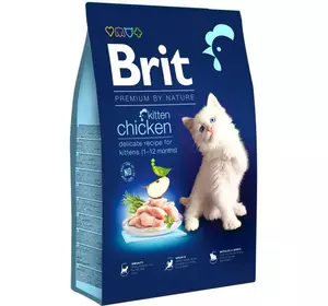 Сухий корм для кошенят Бріт Brit Premium by Nature Cat Kitten з куркою 8 кг