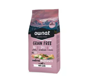 Сухий корм для собак Овнат Ownat Grain Free міні вагою від 1 до 10 кг з ягням, 1 кг Сухий корм для собак Овнат Ownat Grain Free міні вагою від 1 до 10 кг з ягням, 1 кг