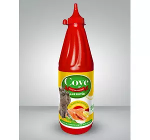 Соус до сухого корму для кішок з ароматом лосося 900 мл Соус до сухого корму для кішок з ароматом лосося 900 мл