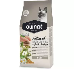 Сухий корм Ownat (Овнат) Classic Light (Cat) 1.5 кг для дорослих котів схильних до набору ваги Сухий корм Ownat (Овнат) Classic Light (Cat) 1.5 кг для дорослих котів схильних до набору ваги