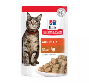 Вологий корм Hill's Хіллс SP Adult для дорослих котів з індичкою, пауч 85 г Вологий корм Hill's Хіллс SP Adult для дорослих котів з індичкою, пауч 85 г
