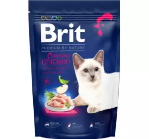 Сухий корм Бріт Brit Premium by Nature Cat Sterilized з куркою для стерилізованих котів, 800 г Сухий корм Бріт Brit Premium by Nature Cat Sterilized з куркою для стерилізованих котів, 800 г