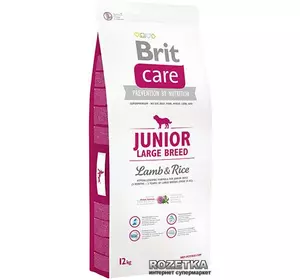 Сухий корм для цуценят і молодих собак великих порід Бріт Brit Care Junior Large Breed Lamb&Rice, 12 кг Сухий корм для цуценят і молодих собак великих порід Бріт Brit Care Junior Large Breed Lamb&Rice, 12 кг