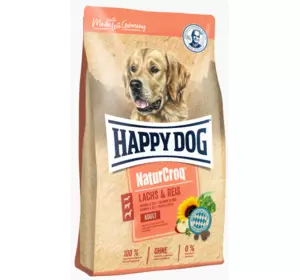Сухий корм Happy Dog NaturCroq Lachs & Reis для дорослих собак всіх порід (лосось та рис), 11 кг Сухий корм Happy Dog NaturCroq Lachs & Reis для дорослих собак всіх порід (лосось та рис), 11 кг