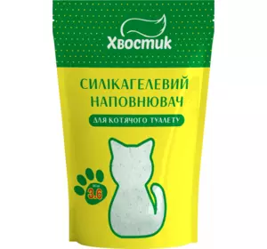 Наповнювач Хвостик силікагель дрібний з зеленими гранулами 3.6 л Наповнювач Хвостик силікагель дрібний з зеленими гранулами 3.6 л