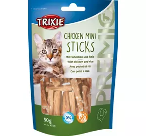 Ласощі міні палички Trixie TX-42708 Chicken Mini Sticks 50 г для кішок з куркою та рисом Ласощі міні палички Trixie TX-42708 Chicken Mini Sticks 50 г для кішок з куркою та рисом