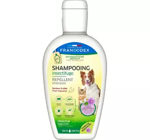 Шампунь репелент Francodex (Франкодекс) Fruit Fragrance від бліх і кліщів для котів і собак з гераніолом, 250 мл Шампунь репелент Francodex (Франкодекс) Fruit Fragrance від бліх і кліщів для котів і собак з гераніолом, 250 мл