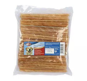 Ласощі для собак Trixie (TX-2615) Chewing Rolls палички кручені для собак з висушеної шкіри 5 - 6 мм (100 шт) Ласощі для собак Trixie (TX-2615) Chewing Rolls палички кручені для собак з висушеної шкіри 5 - 6 мм (100 шт)
