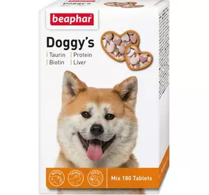 Ласощі для собак Beaphar Doggys Mix з таурином, біотином та протеїном (180 шт) Ласощі для собак Beaphar Doggys Mix з таурином, біотином та протеїном (180 шт)