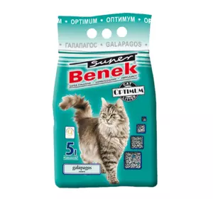 Наповнювач бентонітовий Супер Бенек Super Benek Optimum для котячих туалетів галапагоські острови (великий), 5 л Наповнювач бентонітовий Супер Бенек Super Benek Optimum для котячих туалетів галапагоські острови (великий), 5 л