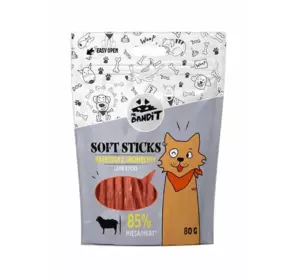 Ласощі для собак Містер Бандіт Mr.Bandit м'які палички з ягням для собак, 80 г Ласощі для собак Містер Бандіт Mr.Bandit м'які палички з ягням для собак, 80 г