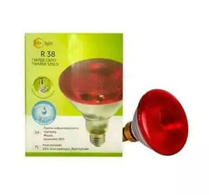 Лампа інфрачервона ВR38 червона пресоване скло 150 Вт Лампа інфрачервона ВR38 червона пресоване скло 150 Вт
