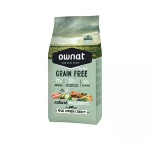 Сухий корм для собак Овнат Ownat Grain Free з куркою та індичкою, 3 кг Сухий корм для собак Овнат Ownat Grain Free з куркою та індичкою, 3 кг