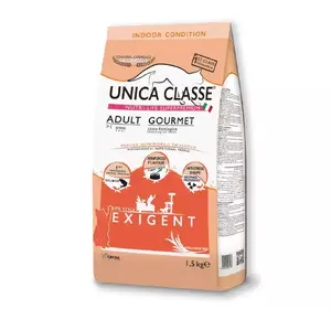 Сухий корм для котів Геда Gheda Unica Alleva Classe Adult Gourmet Exigent Dry корм для дорослих кішок з лососем, 1.5 кг Сухий корм для котів Геда Gheda Unica Alleva Classe Adult Gourmet Exigent Dry корм для дорослих кішок з лососем, 1.5 кг