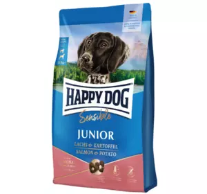 Happy Dog Sens Junior Lachs сухой корм для юниоров средних и больших пород собак (7 - 18 мес.), 10 кг
