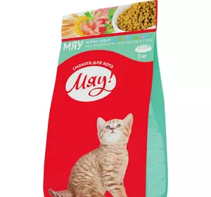 Сухий повнораціонний корм Мяу! для кошенят 3 кг Сухий повнораціонний корм Мяу! для кошенят 3 кг