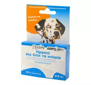 Протипаразитарні краплі Прайд для собак вагою від 10 до 20 кг, Лорі Протипаразитарні краплі Прайд для собак вагою від 10 до 20 кг, Лорі