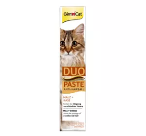 Паста для котів ДжімКет GimCat DUO PASTE Multi-vitamin для виведення шерсті (солод+сир) 50 г Паста для котів ДжімКет GimCat DUO PASTE Multi-vitamin для виведення шерсті (солод+сир) 50 г
