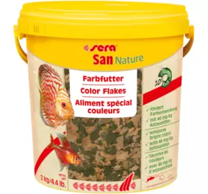 SERA San Nature (Сера Сан) корм для посилення забарвлення всіх видів акваріумних риб 10л (2кг)