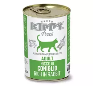 Вологий корм KIPPY Pate Adult Cats Rabbit для дорослих котів з кроликом у вигляді паштету 400 г Вологий корм KIPPY Pate Adult Cats Rabbit для дорослих котів з кроликом у вигляді паштету 400 г