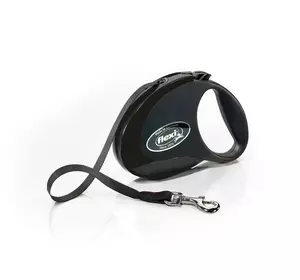 Рулетка-повідець Flexi Style М стрічка 5м/25кг (чорний) Рулетка-повідець Flexi Style М стрічка 5м/25кг (чорний)