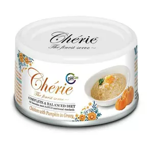 Корм вологий Cherie Complete&Balanced (Urinary) для підтримки сечовивідних шляхів у котів з куркою та гарбузом, 80 г Корм вологий Cherie Complete&Balanced (Urinary) для підтримки сечовивідних шляхів у котів з куркою та гарбузом, 80 г