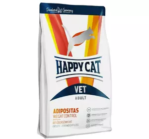 Сухий дієтичний корм Happy Cat VET Diet Adipositas для котів з надлишковою вагою, 1 кг Сухий дієтичний корм Happy Cat VET Diet Adipositas для котів з надлишковою вагою, 1 кг