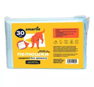 Пелюшки щоденні 60х90см 60г/6г (30шт) Smartis Пелюшки щоденні 60х90см 60г/6г (30шт) Smartis
