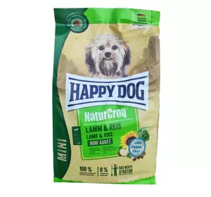 Cухий корм Happy Dog Naturcroq Lamb & Rice корм для собак малих порід з чутливим травленням 4 кг Cухий корм Happy Dog Naturcroq Lamb & Rice корм для собак малих порід з чутливим травленням 4 кг