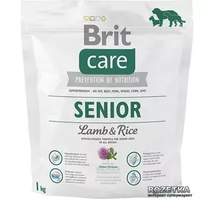 Сухий корм для літніх собак усіх порід Бріт Brit Care Senior All Breed Lamb & Rice 1 кг Сухий корм для літніх собак усіх порід Бріт Brit Care Senior All Breed Lamb & Rice 1 кг